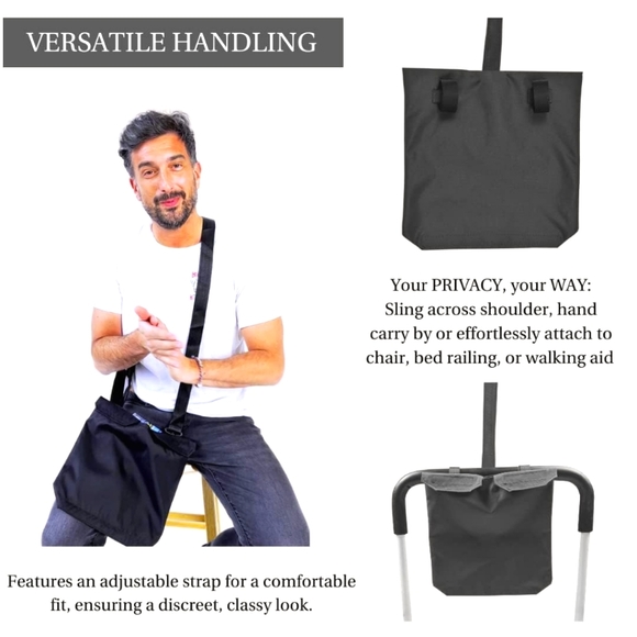 Urine Drainage Bag with Catheter Cover - Inspired Comforts - Picture 5 of 6